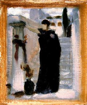 Sketch for 'Electra at the Tomb of Agamemnon', c.1869 (oil on canvas) (see 110468) 1811