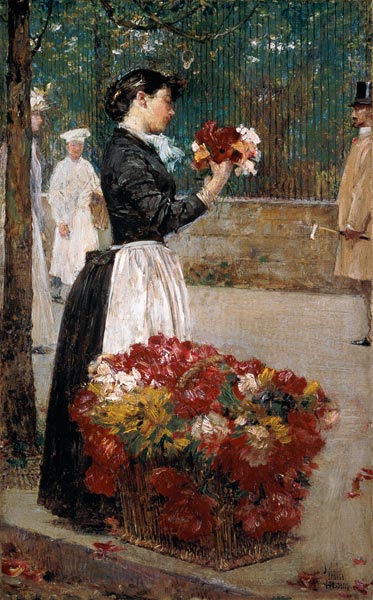 Die Blumenverkäuferin von Frederick Childe Hassam