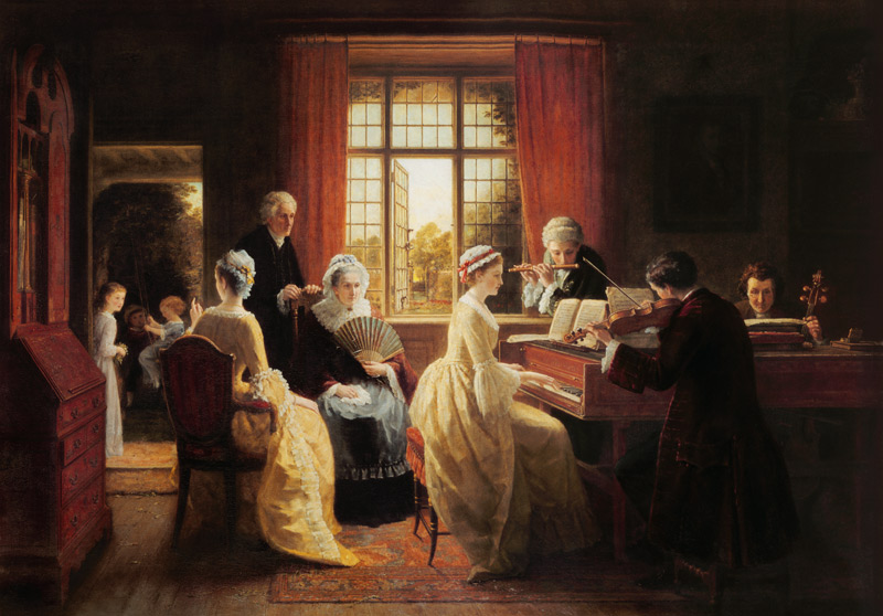 Hausmusik im Pfarrhaus. von Frederick Daniel Hardy