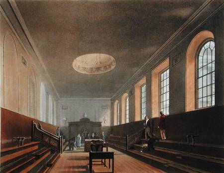 The School Room of St. Paul's, from Ackermann's 'History of the St. Paul's School', part of 'History von Frederick Mackenzie