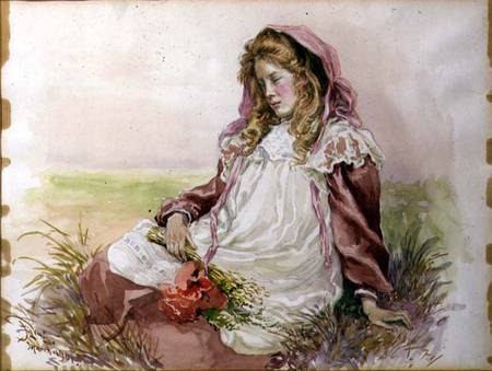 Girl with Poppies von Frederick S. Lewis