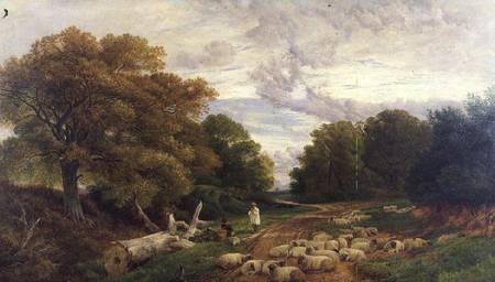 Lane near Ripley, Surrey von Frederick William Hulme