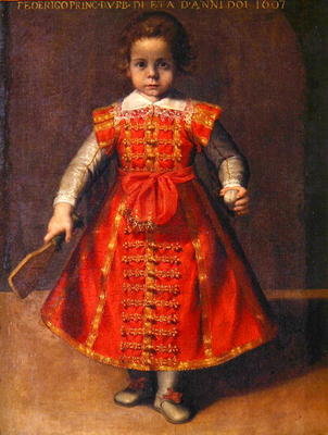Federico Ubaldo della Rovere aged 2, 1607 (oil on canvas) von Frederico (Fiori) Barocci