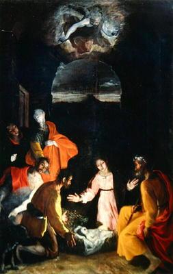 Adoration of the Shepherds, 1590 (oil on canvas) 17th