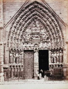 North Portal of the the West Facade of the Cathedral of Notre Dame, Paris late 19th