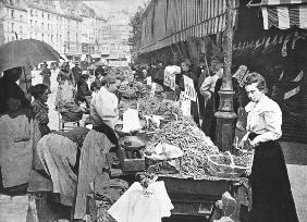 Die Straßenhändler in der Rue Mouffetard 1902