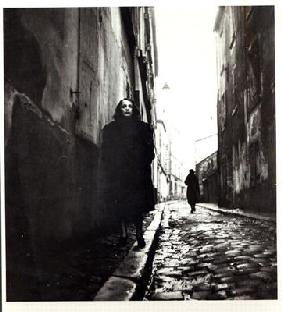 Portrait of Edith Piaf (1915-63) in Paris (b/w photo) 19th