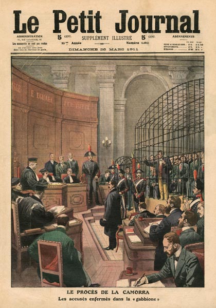 Trial of the Camorra, illustration from ''Le Petit Journal'', supplement illustre, 26th March 1911 von French School