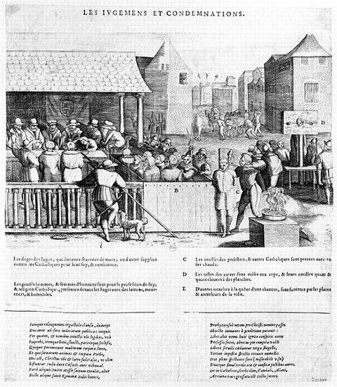 Acts and Violence of the Protestants von French School