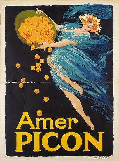 Advertising poster for aperitif Amer Picon von French School