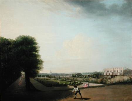 The Construction of the Place Louis XV from the Garden of the Hotel de Resnel von French School