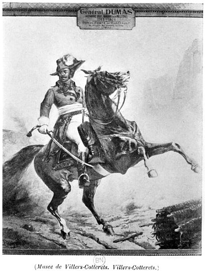 Equestrian portrait of Thomas Alexandre Dumas (1762-1806) also known as Alexandre Davy de la Paillet von French School