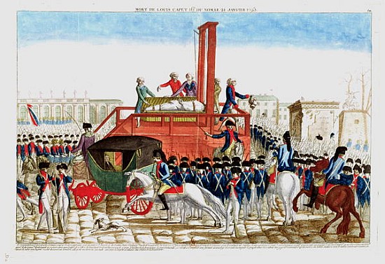 Execution of Louis XVI (1754-93) 21st January 1793 (see also 14664) von French School