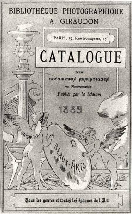 Front cover of 'Catalogue des Documents Artistiques en Photographie' published by Bibliotheque Photo von French School
