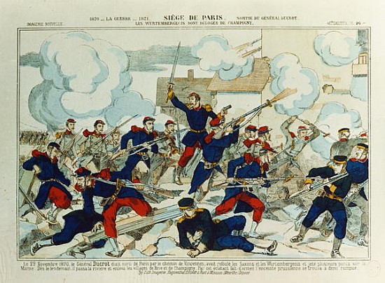 General Ducrot (1817-82) at the Battle of Champigny, 29th January von French School
