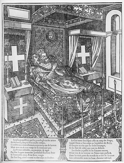 Henri IV (1553-1610) on his deathbed von French School