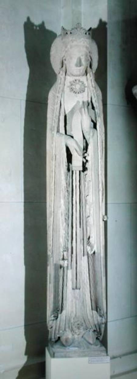 Jamb figure of a queen, removed from the west facade of the Eglise de Notre-Dame, Corbeil von French School