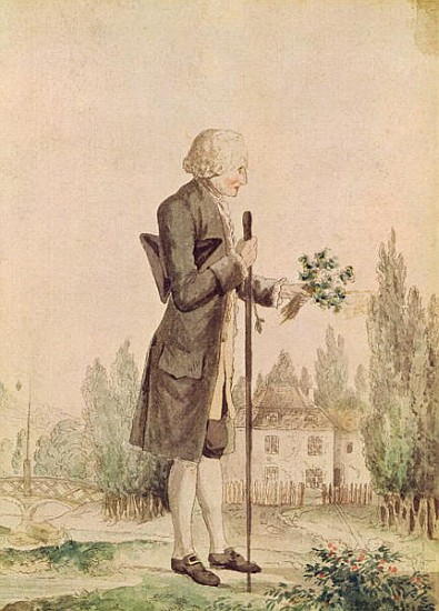 Jean-Jacques Rousseau (1712-78) Gathering Herbs at Ermenonville von French School