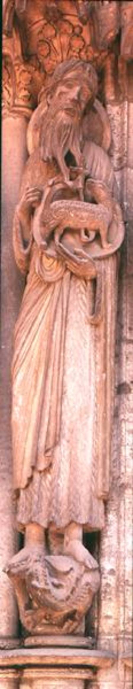 St. John the Baptist, jamb figure from the right hand side of the central door of the north portal von French School