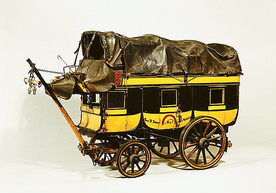 Model of a forty seat omnibus (painted wood) von French School