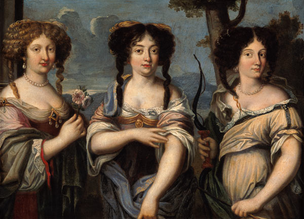 Portrait of the Three Nieces of Cardinal Mazarin von French School