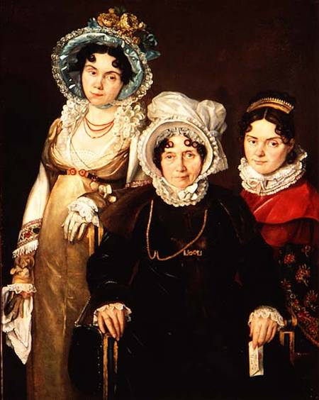 Portrait of Madame de Tangry and her Daughters von French School