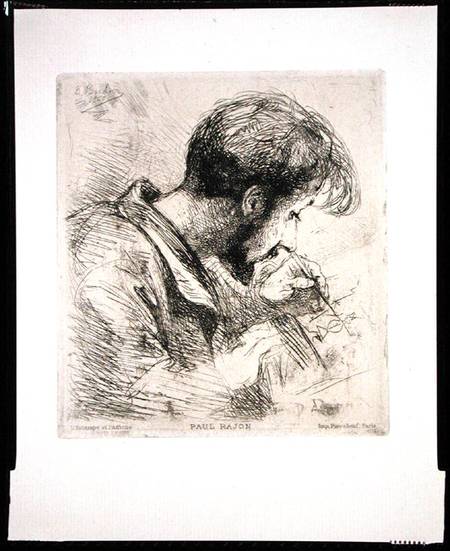 Portrait of Paul Rajon (1843-88) 1867 von French School