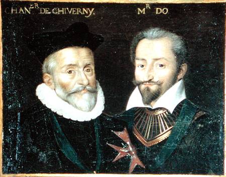 Portrait of Philippe Hurault (1528-99) Count of Cheverny and Francois (1535-94) Marquis of O von French School