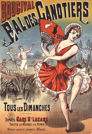 Poster for the ''Bal des Canotiers, Bougival'' von French School
