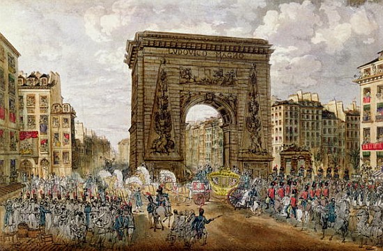 Procession of Pope Pius VII (1742-1823) in Paris, 28th November 1804 von French School