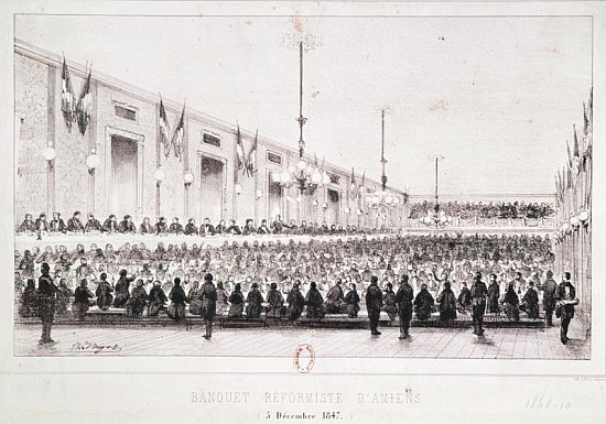 Reformist Banquet at Amiens, 5th December 1847 von French School