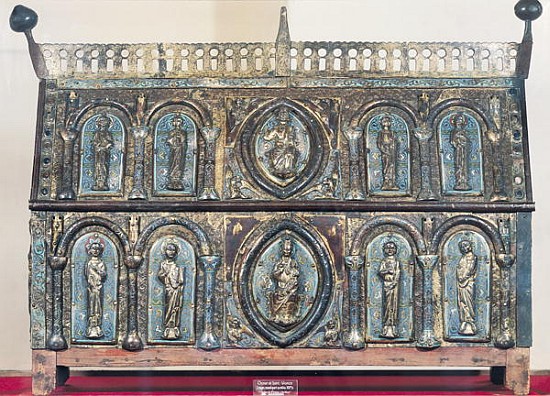Reliquary chest of St. Viance, Limousin School, c.1230-50 (gilded copper & champleve enamel) von French School