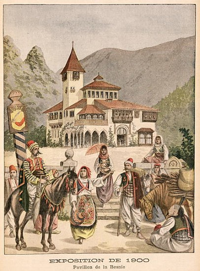 The Bosnian Pavilion at the Universal Exhibition of 1900, Paris, illustration from ''Le Petit Journa von French School