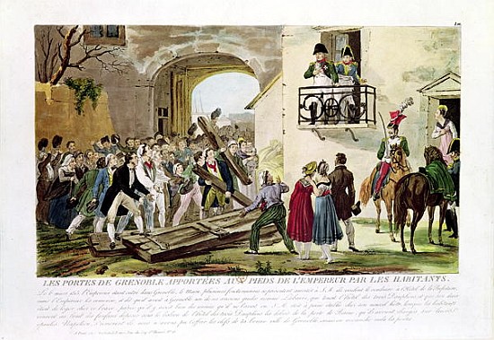 The Inhabitants Depositing the Gates of Grenoble at the Feet of the Emperor, 6th March 1815 von French School