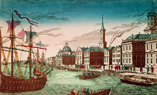 The Landing of English Troops at New York, September 1776, pub. J. Chereau, Paris von French School