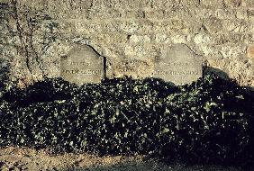 Graves of Vincent (1853-90) and Theo (1857-91) van Gogh (stone) 20th