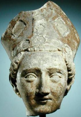 Head of a Bishop Saint c.1320 (limestone)