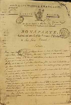 Instructions to soldiers issued Napoleon as General of the Italian Army, 20th May 1796