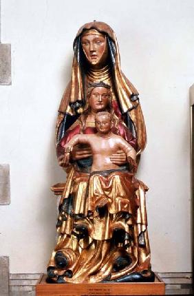 Madonna and Child with St. Anne 14th centu