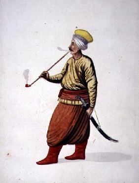 Man Smoking a Pipe, Ottoman period third quar