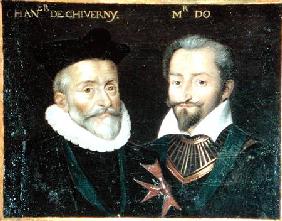 Portrait of Philippe Hurault (1528-99) Count of Cheverny and Francois (1535-94) Marquis of O 1617-38