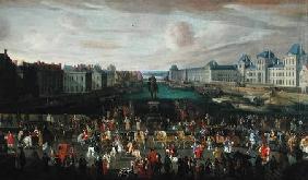 Procession of Louis XIV (1638-1715) Across the Pont-Neuf 1665-69