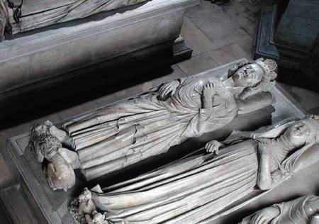 Tombs of Philippe V (1293-1322) 'The Tall' and Jeanne d'Evreux (1305-71)  (detail) von French School