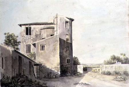 View of a Village in Southern France von French School