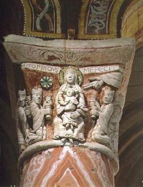 The Adoration of the Magi, column capital (stone) 20th
