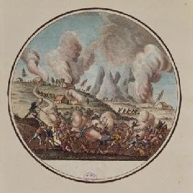 The Rebellion of the Slaves in Santo Domingo, 23rd august 1791 (coloured engraving) 19th