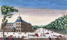 View of Schloss Esterhazy, Eisenstadt, Austria (coloured engraving) 1898