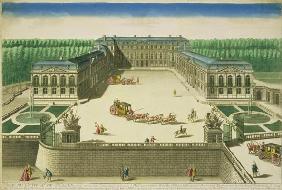 View of the Chateau of St. Cloud, engraved by Antoine Aveline (1691-1743) (engraving) 1935