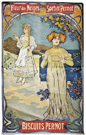 Poster advertising 'Pernod' biscuits 1897