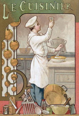The Cook, c.1899 (colour litho) von French School, (19th century)